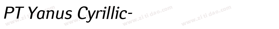 PT Yanus Cyrillic字体转换